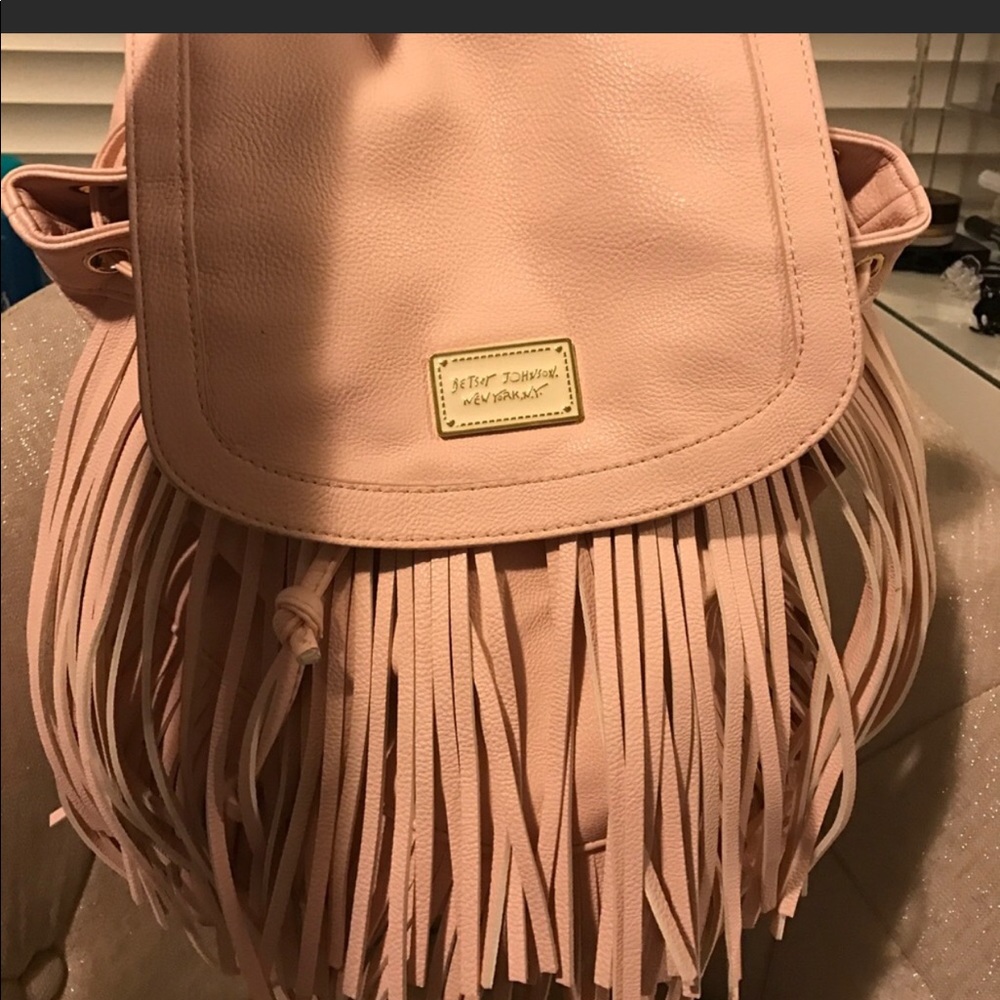Betsy’s Johnson fringe backpack!
